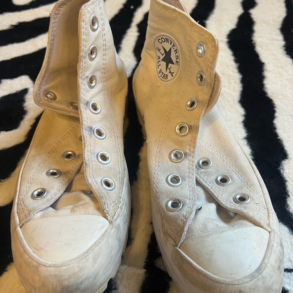 White High Top Platform Converse